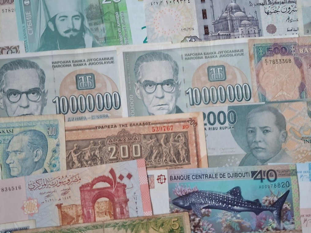 世界. - 126 banknotes / coupons - various dates  (沒有保留價) #4.3