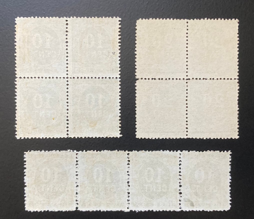 Ισπανία 1897/1899 - Πόλεμος φόρος. Μπλοκ και ταινία. 10 λεπτά και 20 λεπτά. #1.0