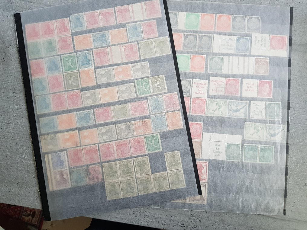 Det tyske keiserrike  - Partikombinasjon stempler på innstikk-kort. #1.0