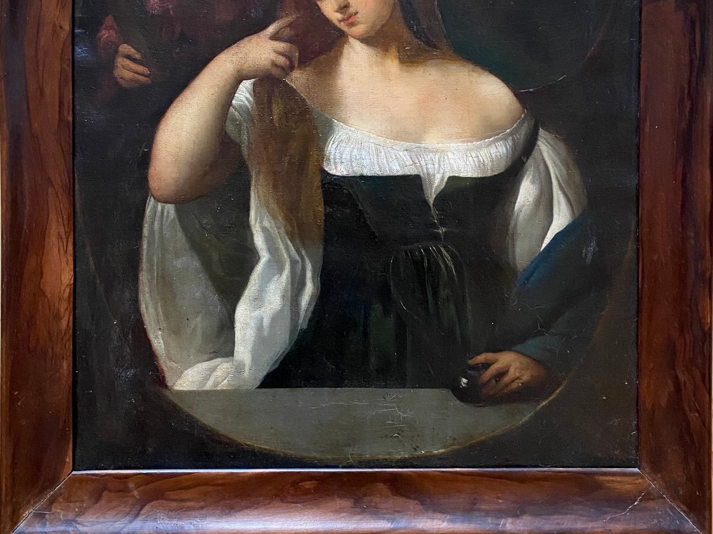 Scuola Veneta (XVIII) - Donna con specchio #4.3