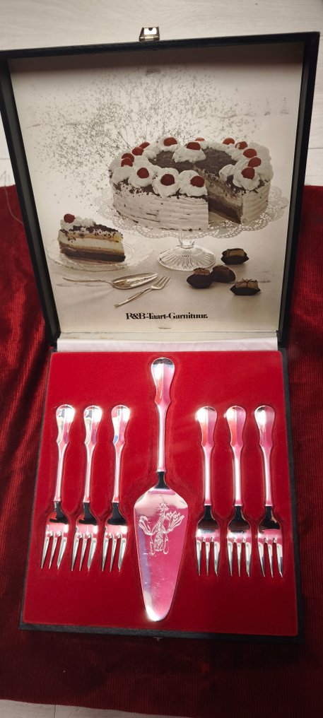 Robbe & Berking - Cake server (7) - Silverplated - 1970-1980, 1980-1990 #1.0