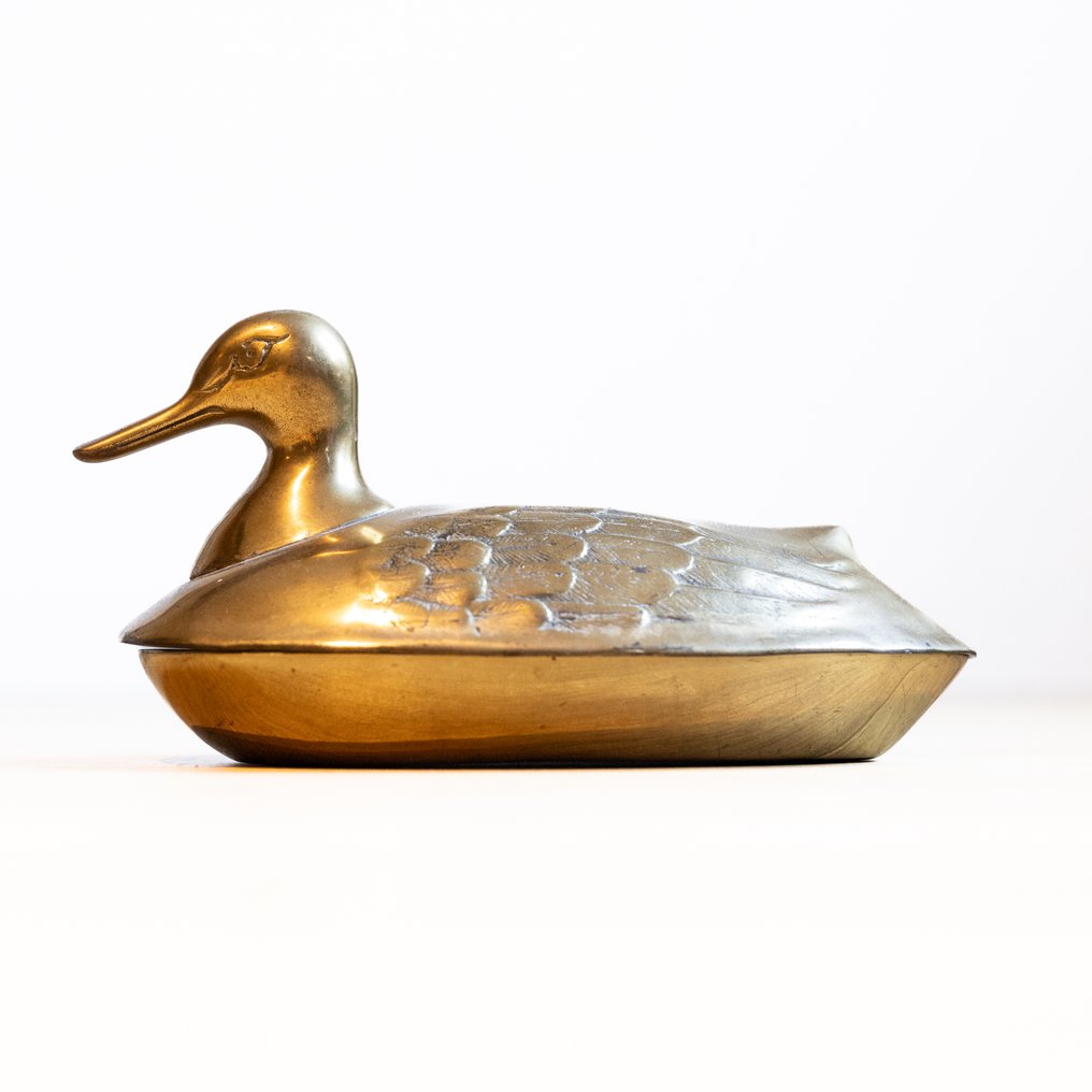 Piatto da portata - Ottone - Rara zuppiera a forma di anatra #1.0