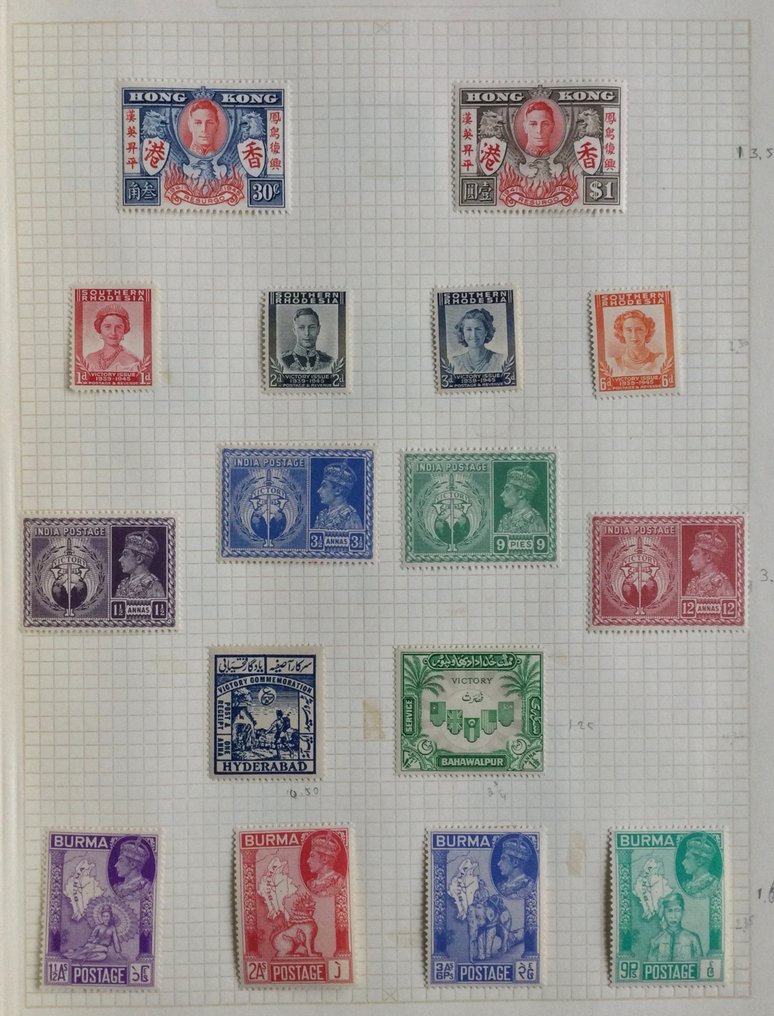 Commonwealth britannico 1936/1946 - Gemenebest: collezione: periodo di incoronazione 1936 e 1946 su fogli di album. #4.3