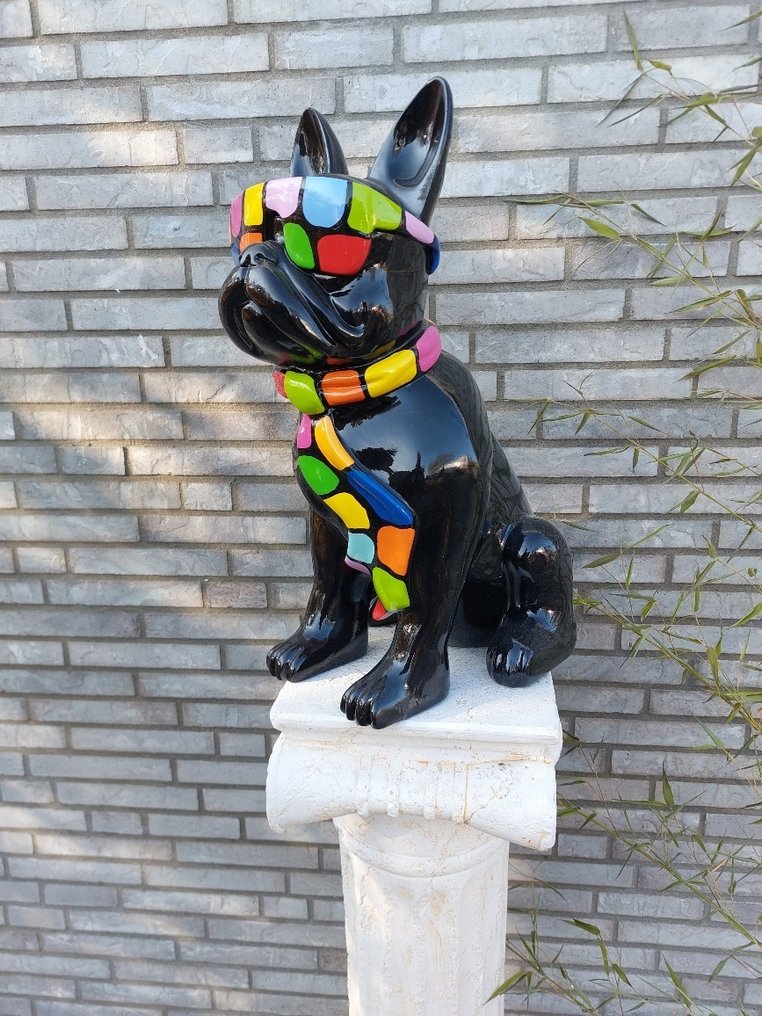 Statue, hand painted dog with sunglasses in diverse color - 60 cm - polyresin #3.2