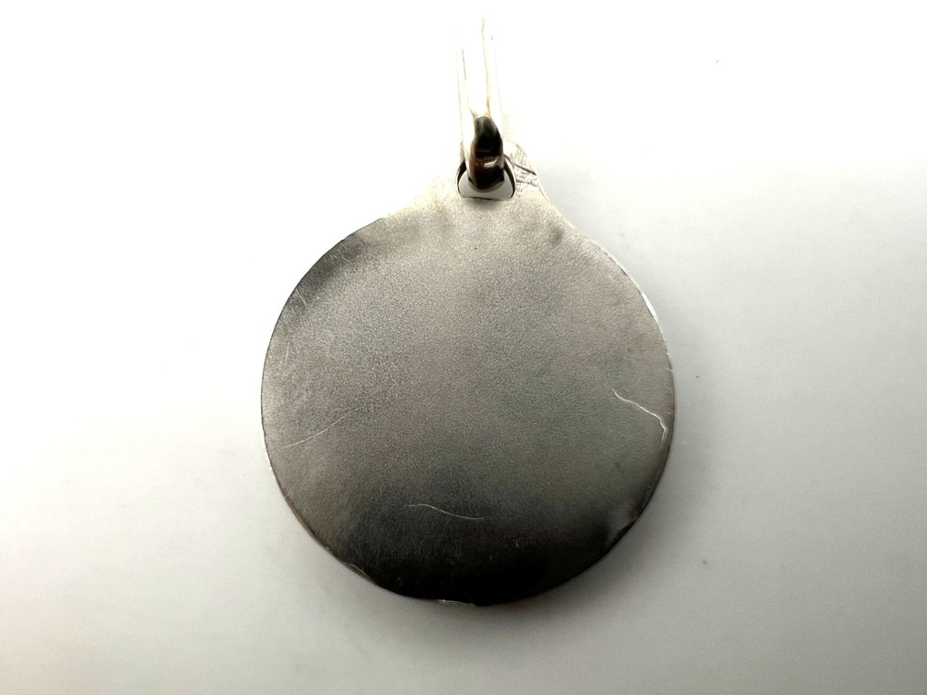 Zonder minimumprijs - A. Augis - Hanger - 18 karaat Witgoud - Robijn #3.2