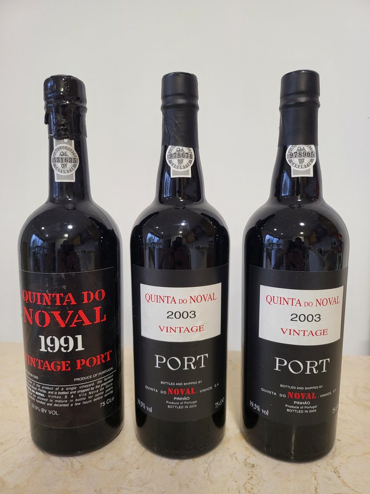 1991 & 2003 (x2) Quinta do Noval - Vintage Port - Ντουέρο - 3 Bottles (0.75L) #1.0