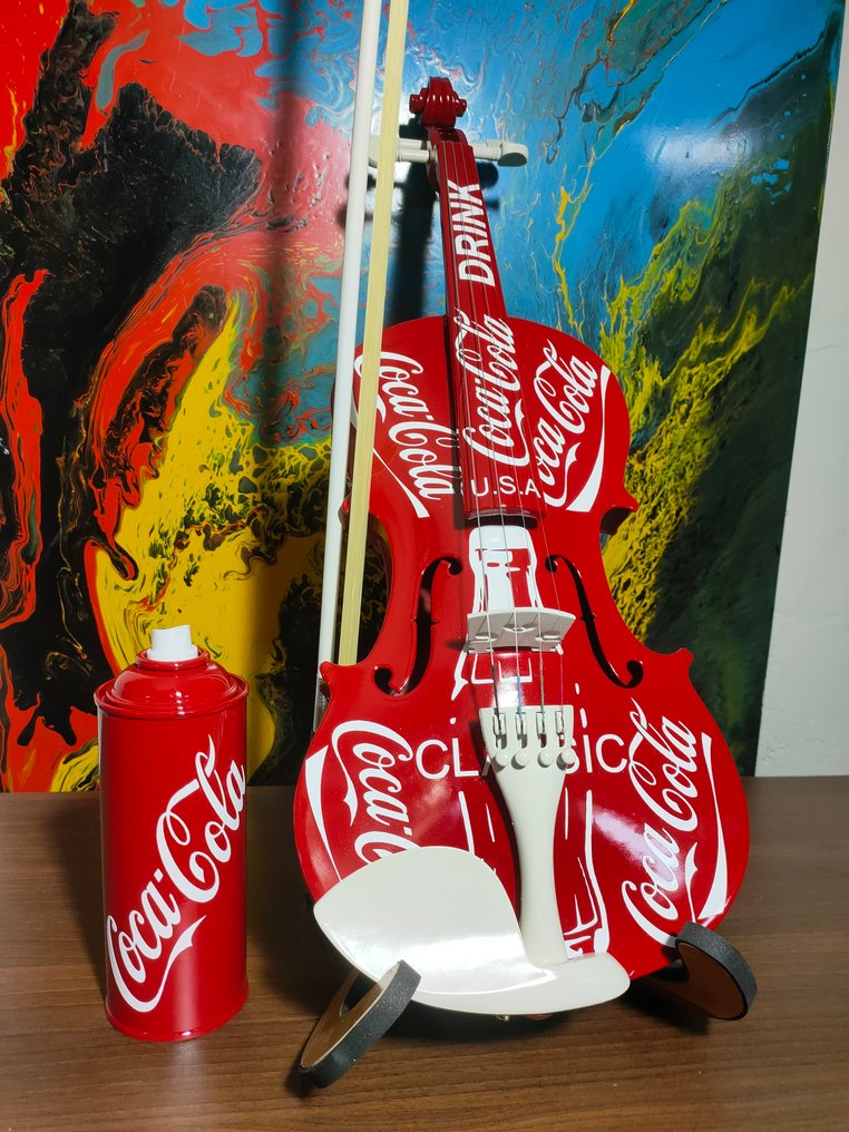 fp pop art - Coca cola Classic violon (60cm) avec Bombe Coca cola luxury Limited Édition 4/10 #1.0