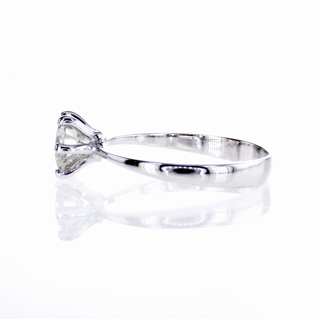 沒有保留價 - 訂婚戒指 - 14 克拉 白金 - 1.03ct. tw. 鉆石 (天然) #2.1