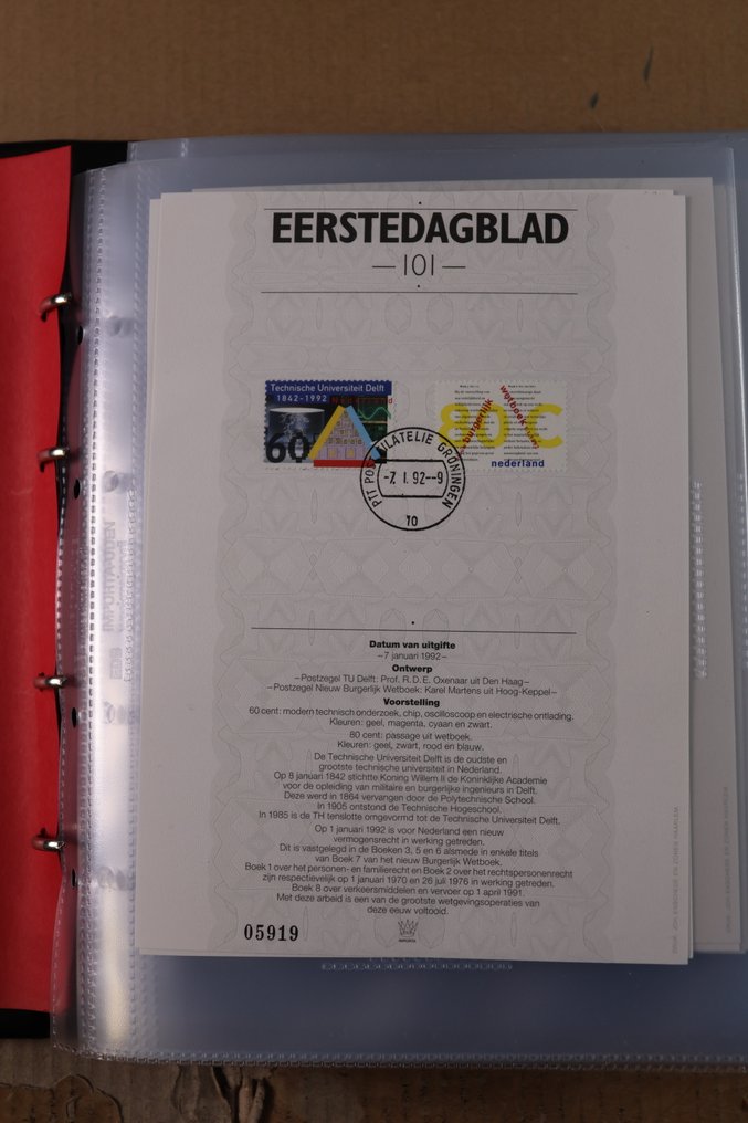 荷兰 1981/2010 - 完整收藏的首日刊物在5个Importa相册中。 - 1 t/m 503 #3.2
