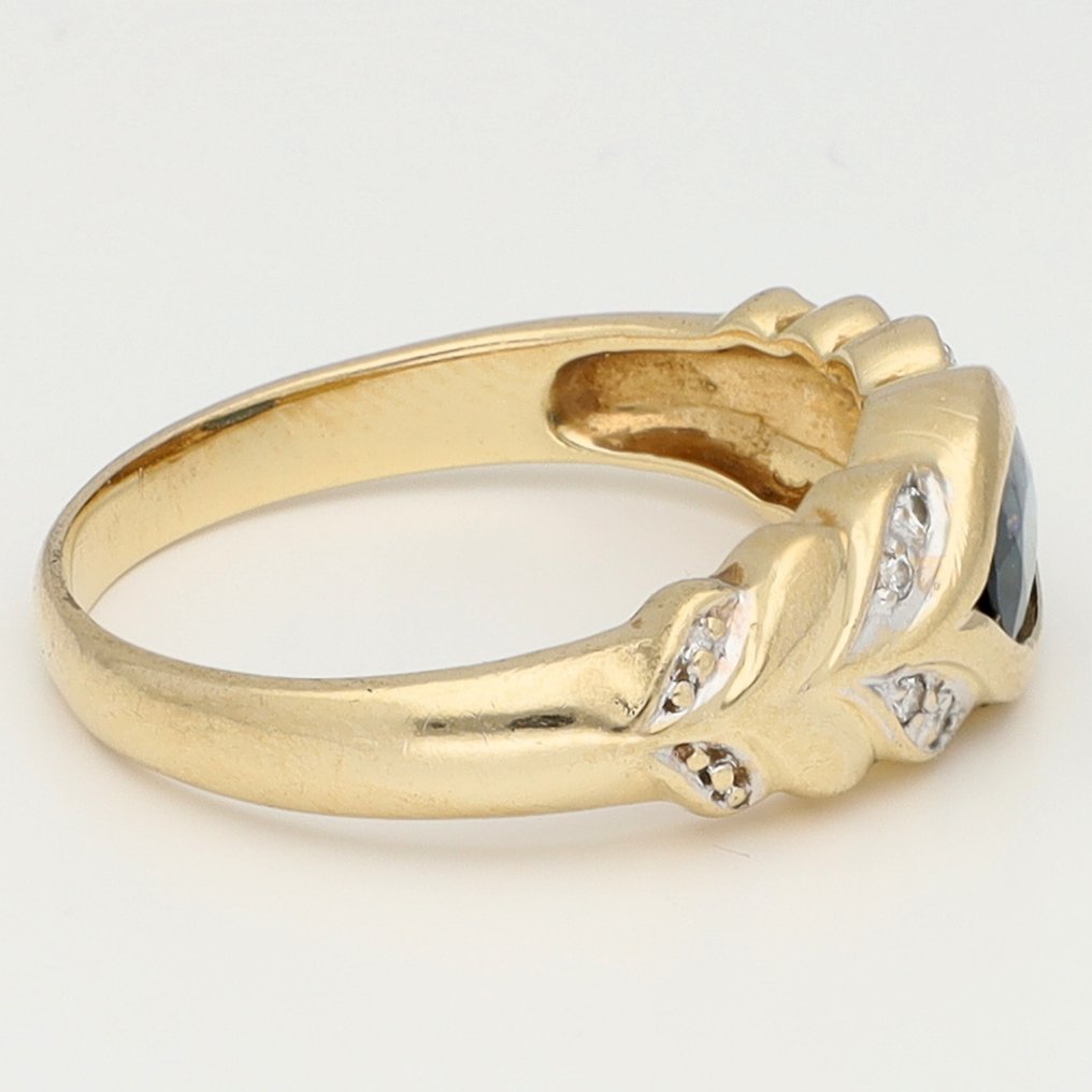 Δαχτυλίδι - 14 καράτια Λευκός χρυσός, Κίτρινο χρυσό Διαμάντι (Φυσικό) - Saffier #4.3