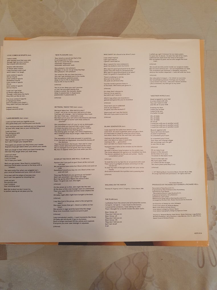 Richard Hell and the Voidoids - Blank Generation - LP-albumi (yksittäinen esine) - 1977 #3.2