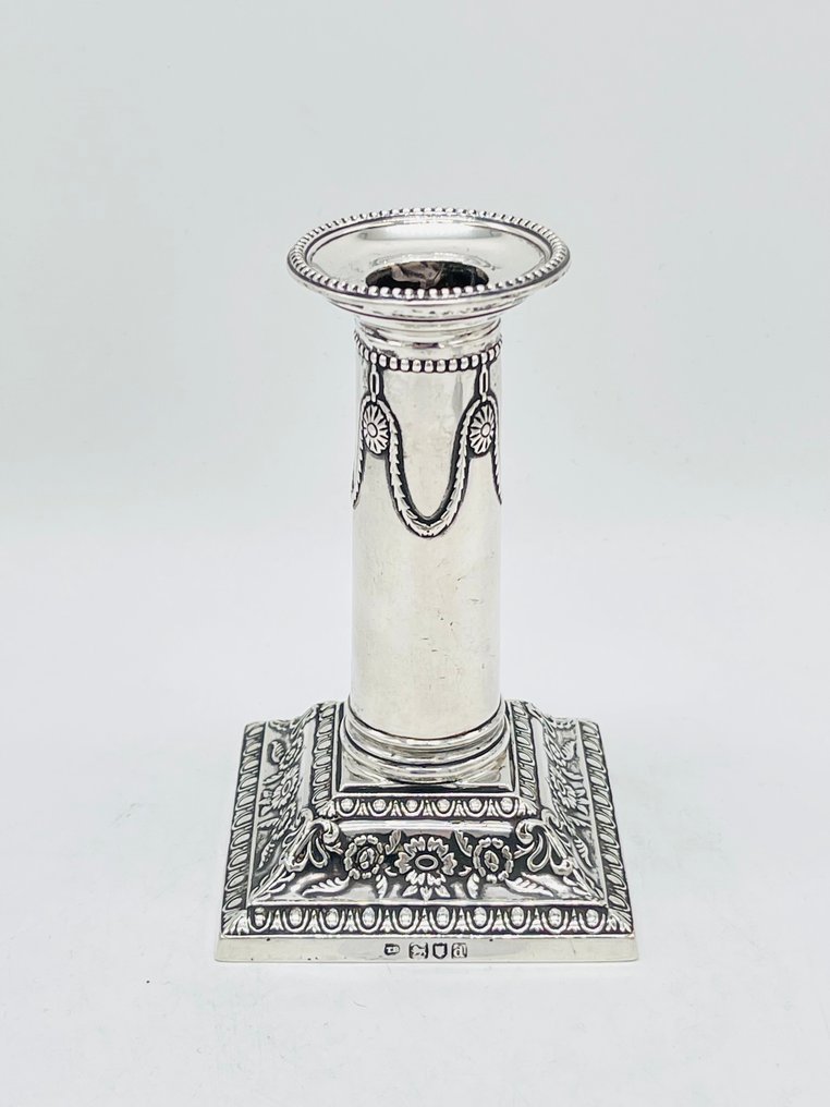 Thomas Bradbury & Sons - 燭台 (2) - .925 銀 - 柱状蜡烛图 #1.0