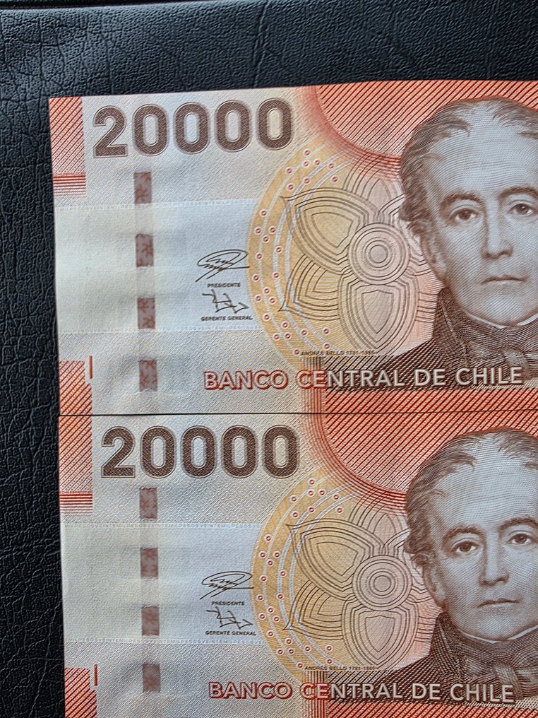 Chile. - 3 x 20000 Pesos 2020 - Pick 165  (No reserve price) #2.1