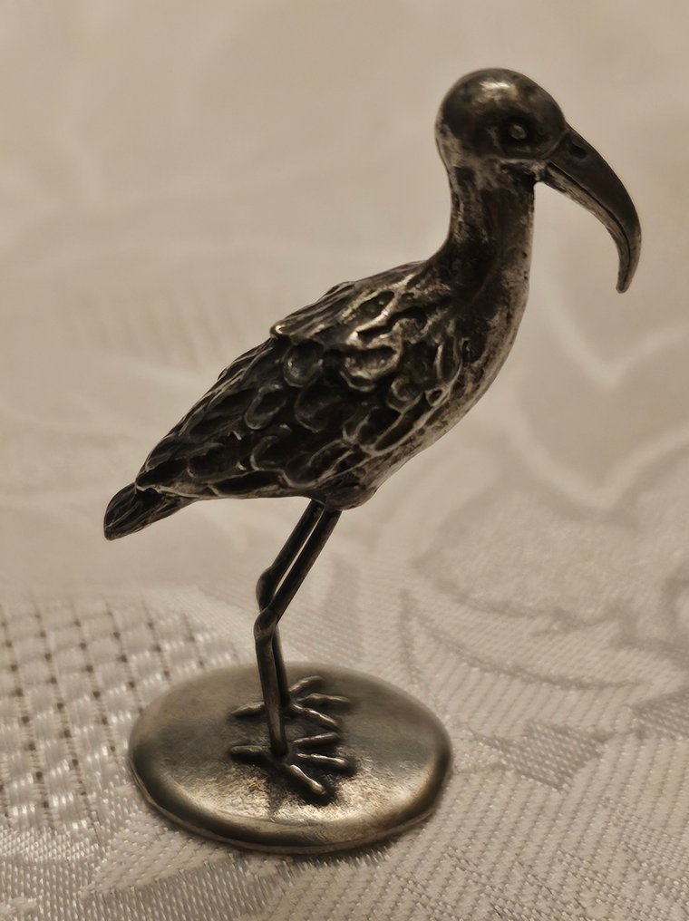 微型雕像 - Massief zilveren reiger - .835 银 #3.2