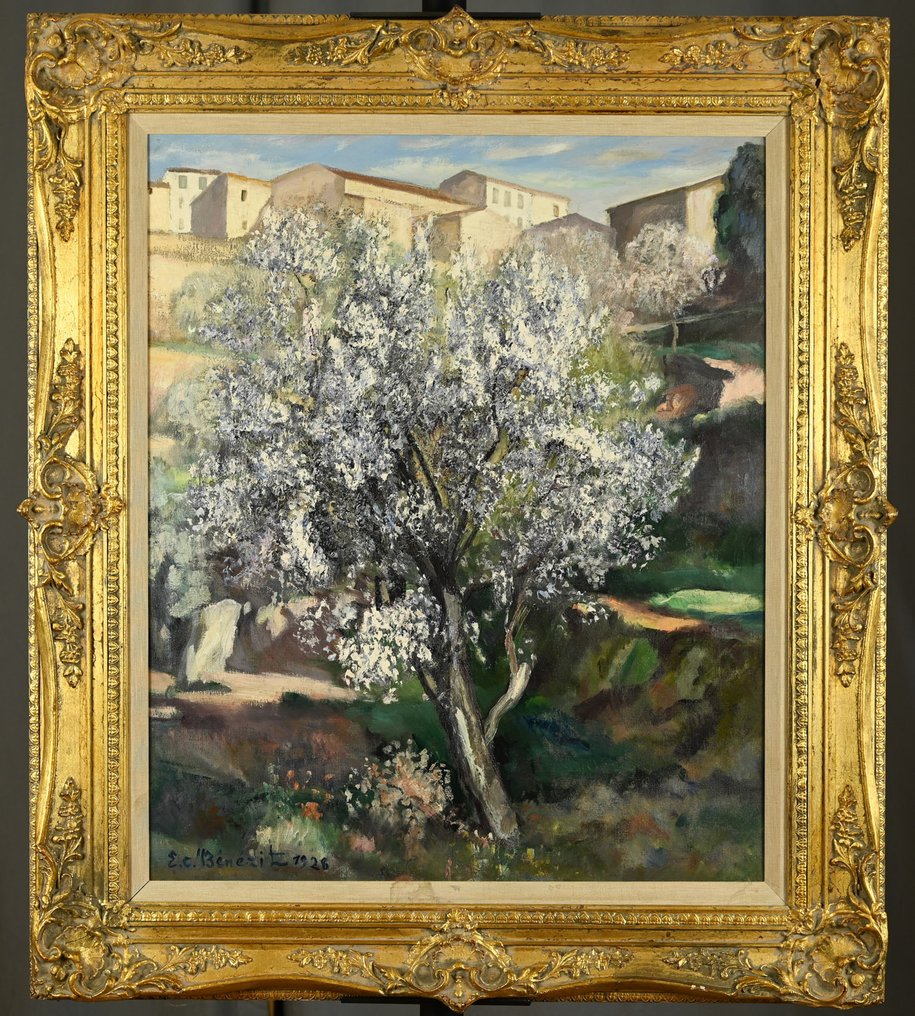 Emmanuel Charles Benezit (1887 - 1975) - Amandier en fleurs à Bormes #2.1