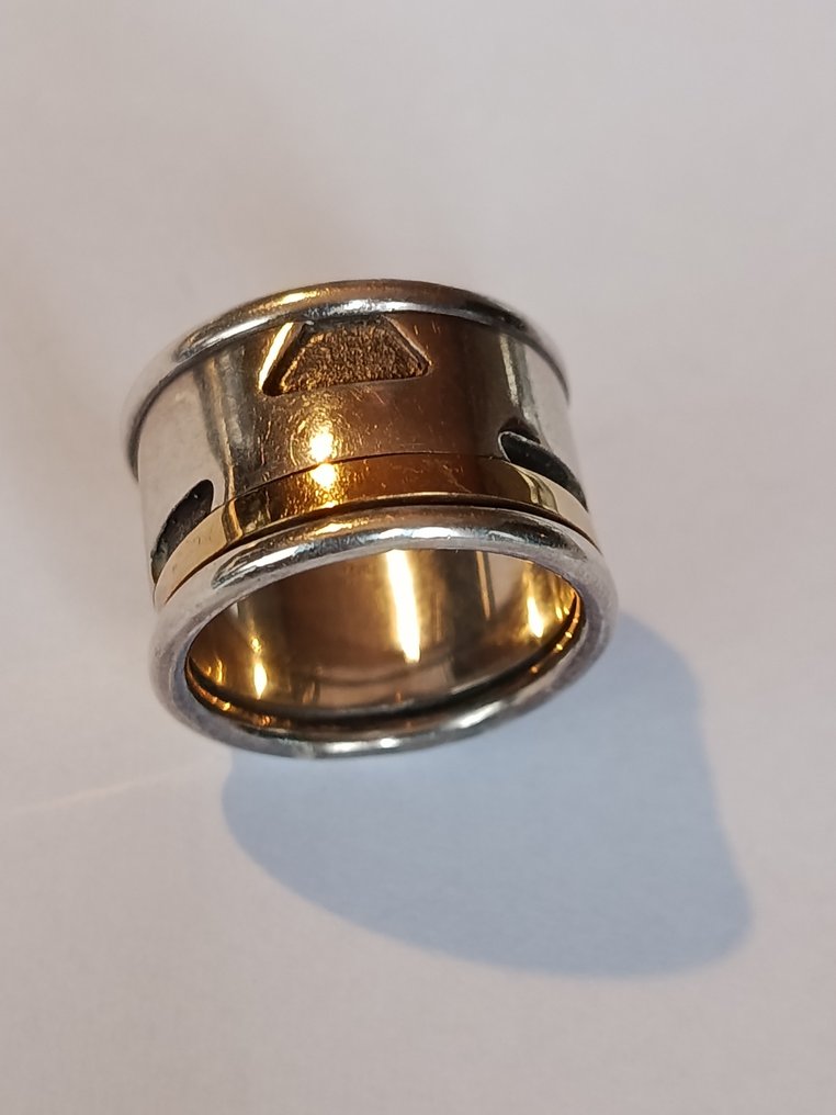 Sans prix de réserve - Bague - 14 carats Argent, Or jaune #4.3