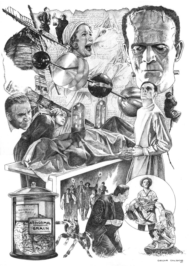 Oscar Garcia Calibos - Frankenstein - FRANKENSTEIN - Shadows of creation - Gicleé - 81/100 #1.0