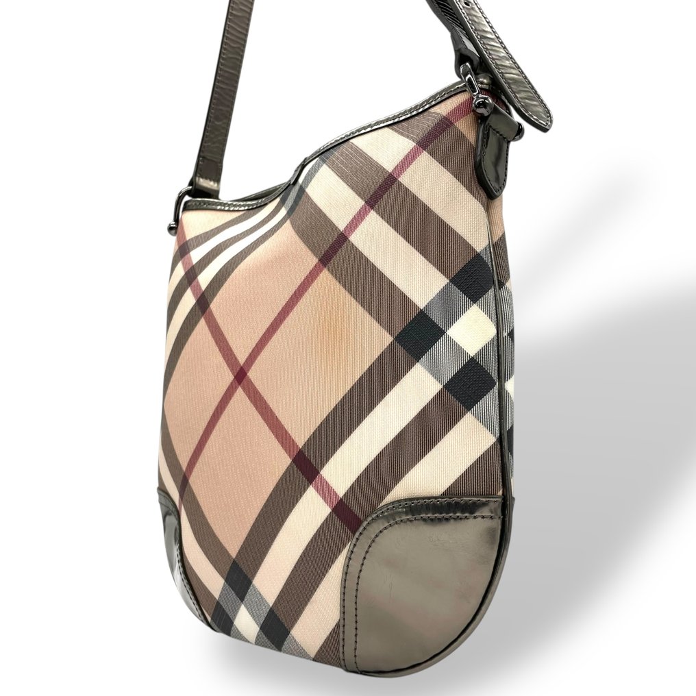 Burberry - Burberry PVC & Patent Leather Shoulder Bag with Nova Check - 挎包 #1.0