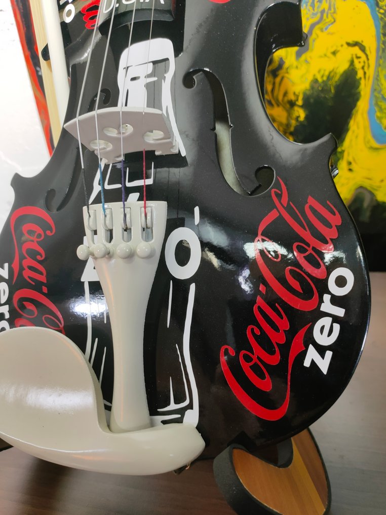 fp pop art - Coca cola Classic violon 4/4  (60cm) Black luxury Limited Édition 1/10 #1.0