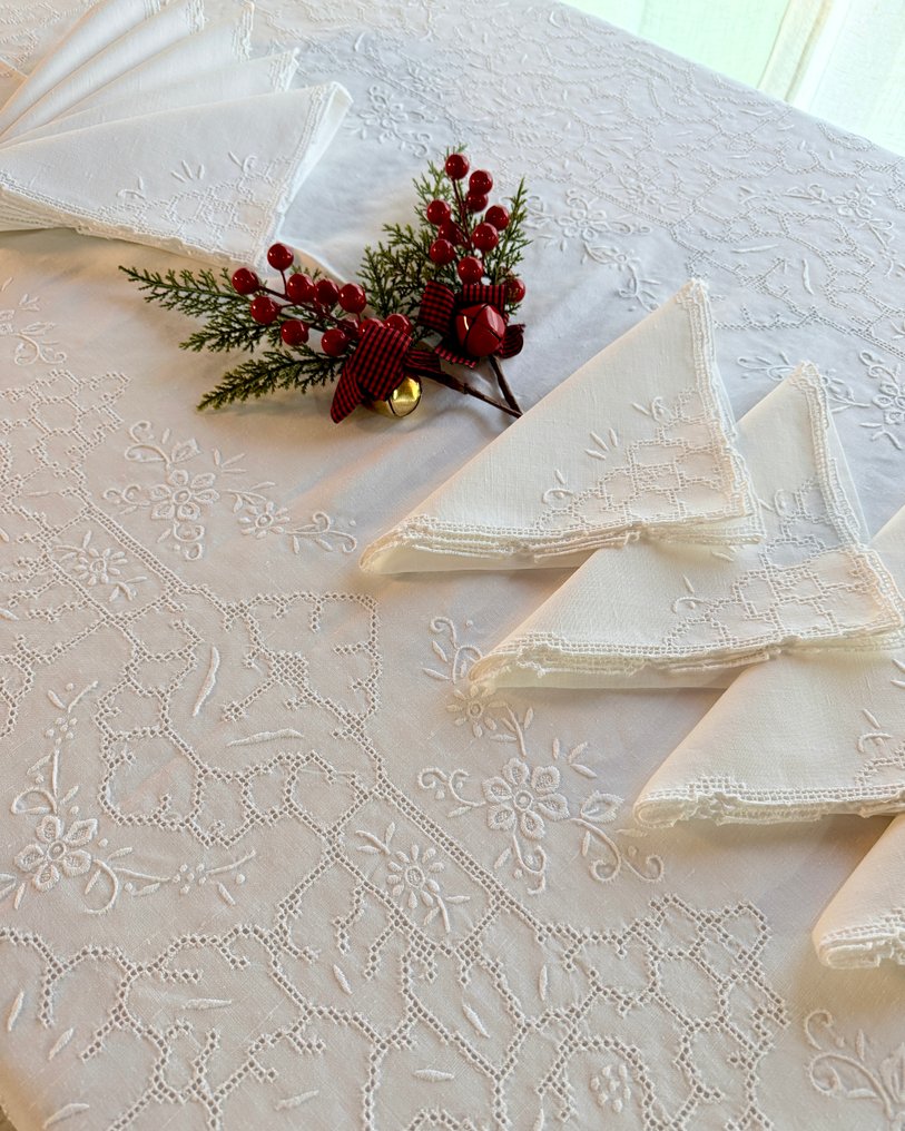 Tablecloth (13) - 252 cm - 175 cm - Linen tablecloth, delicate #4.3