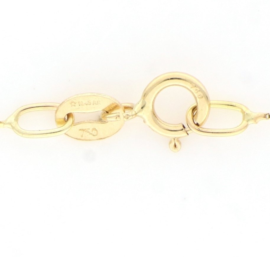 Ketting met hanger - 18 karaat Geel goud Diamant (Natuurlijk) #1.0