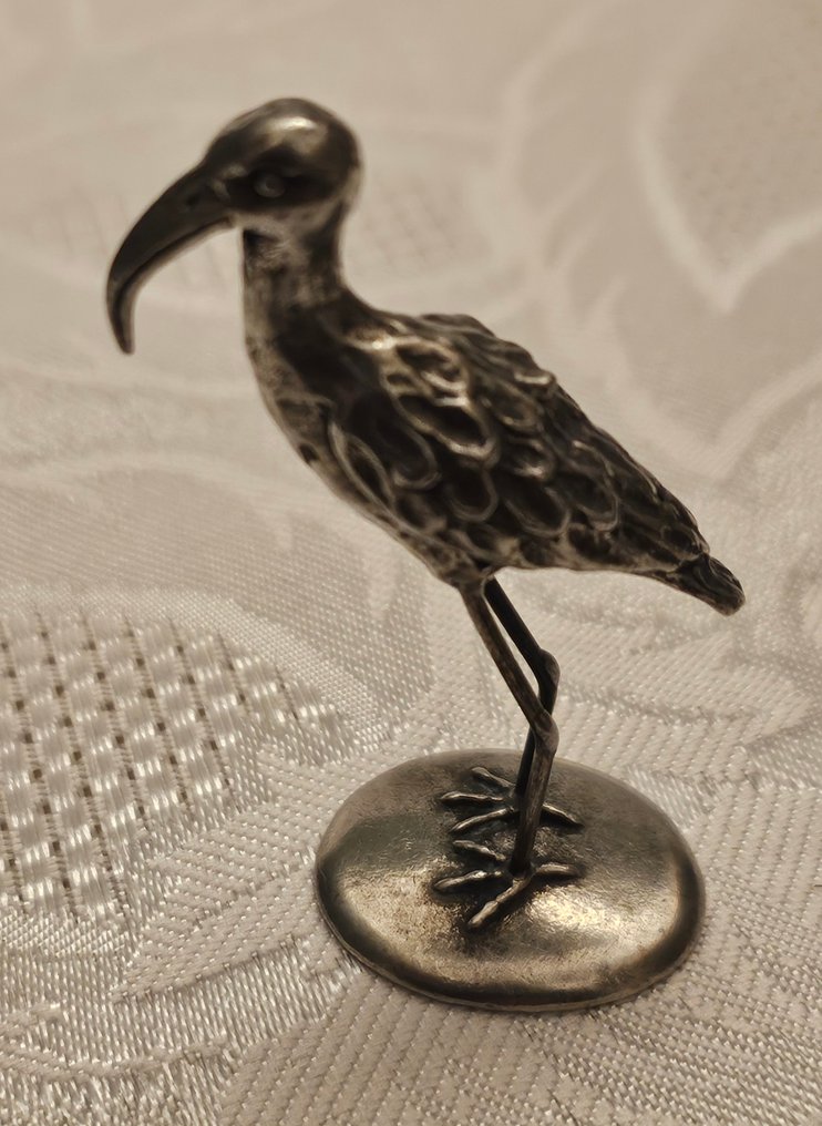 微型雕像 - Massief zilveren reiger - .835 银 #4.3