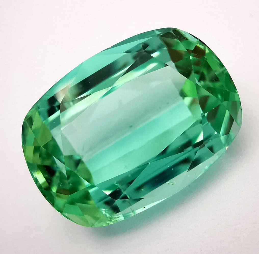 Senza prezzo di riserva Hiddenite  - 18.03 ct - Antwerp Laboratory for Gemstone Testing (ALGT) - Blu intenso/vivace verde-blu #1.0