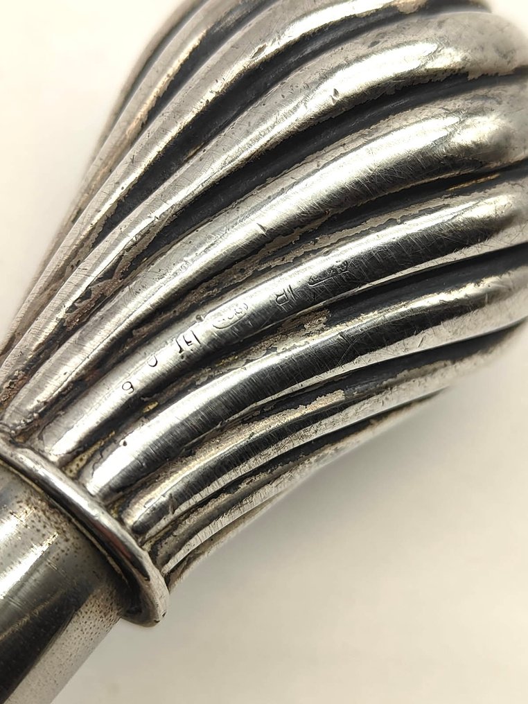 Bastone da passeggio con impugnatura a forma di pomello in argento 925 手杖 - 925纯银和木头 #4.3