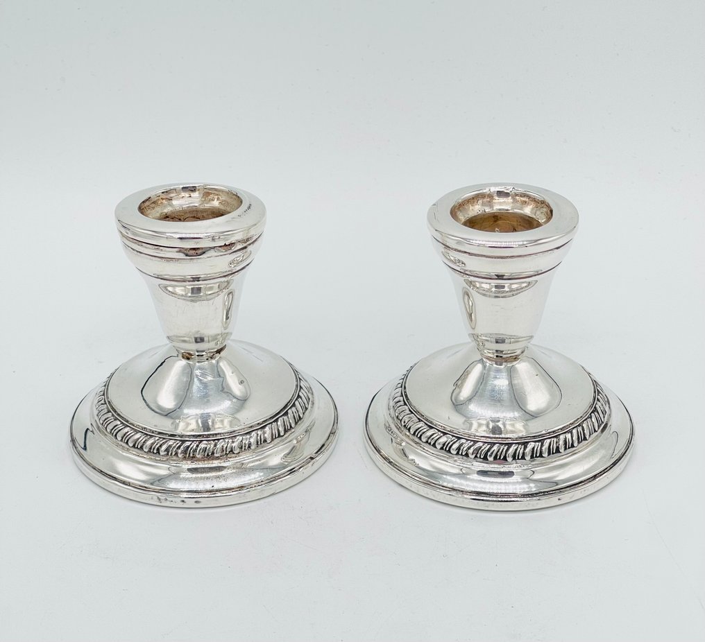 Candeliere (2) - .925 argento - Coppia di candelabri #1.0