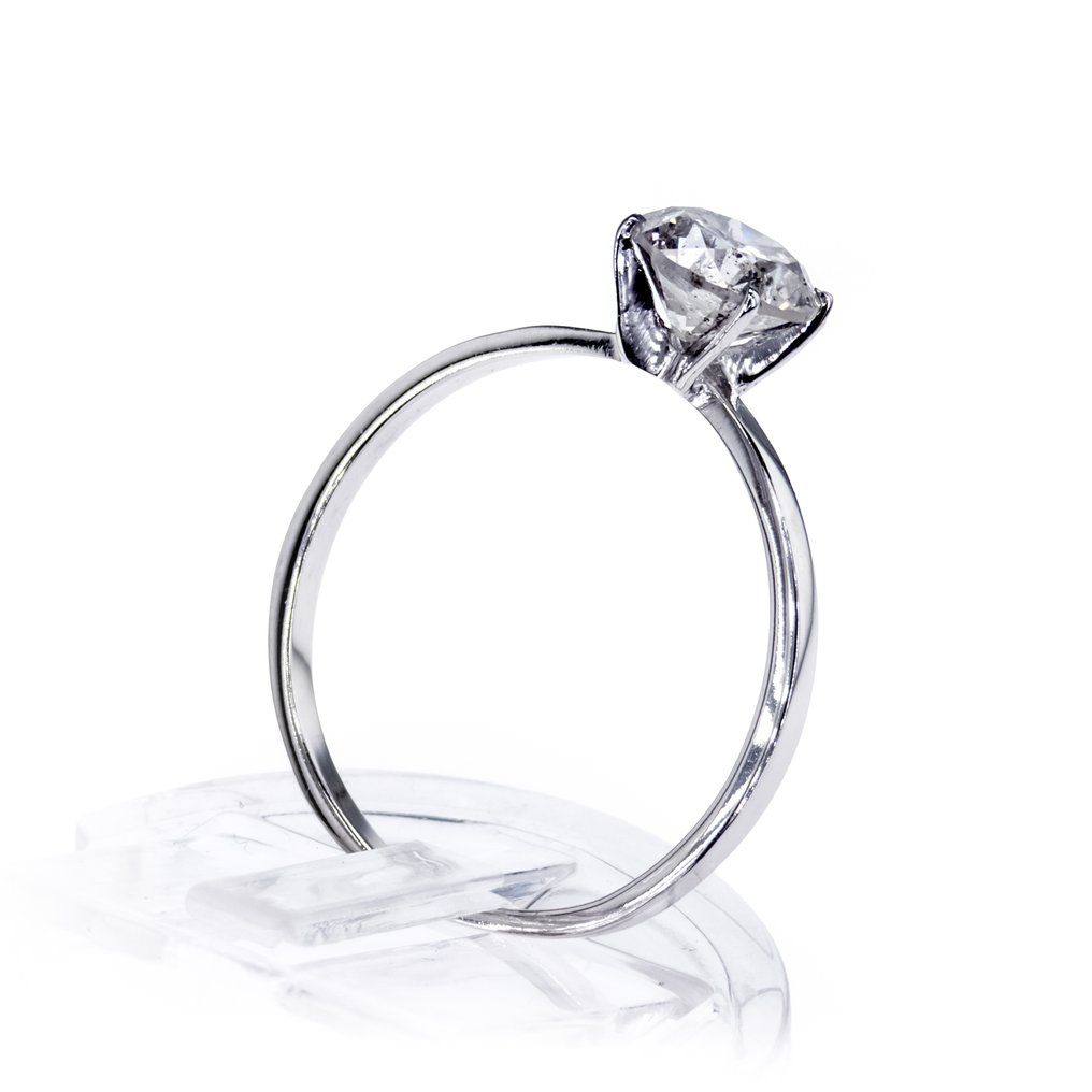 χωρίς τιμή ασφαλείας - Δαχτυλίδι αρραβώνων - 14 καράτια Λευκός χρυσός -  1.01ct. tw. Διαμάντι (Φυσικό) #2.1