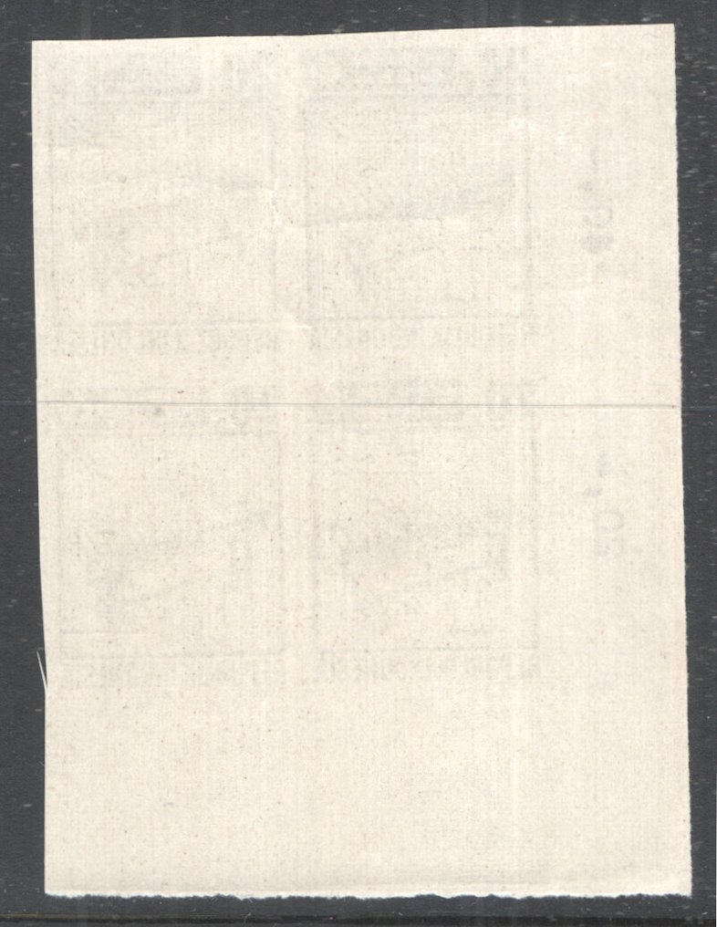 Indonésia - Instrumento musical, prova de emissão de 20 RP em bloco de canto de luxo, fresco, e com margens de - Zonnebloem 577 #1.0