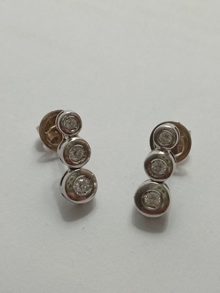 Σκουλαρίκια - 18 καράτια Λευκός χρυσός #1.0