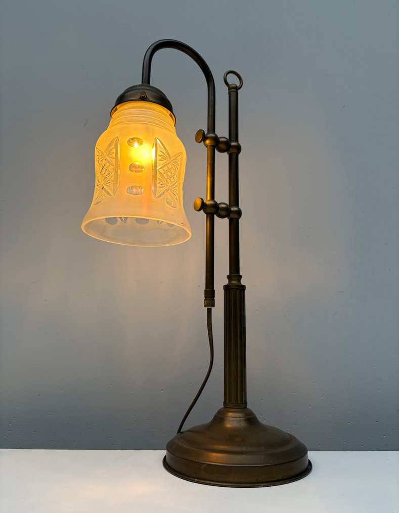 Skrivebordslampe - Messing, Glas #1.0