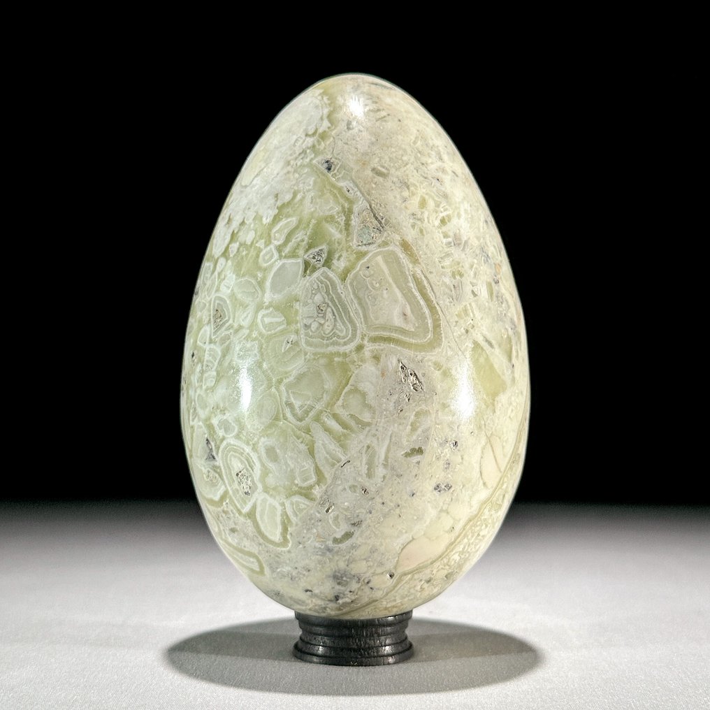 无底价 - 精美的缟玛瑙一对 蛋形和球体，放置在定制底座上- 2800 g - (2) #4.3