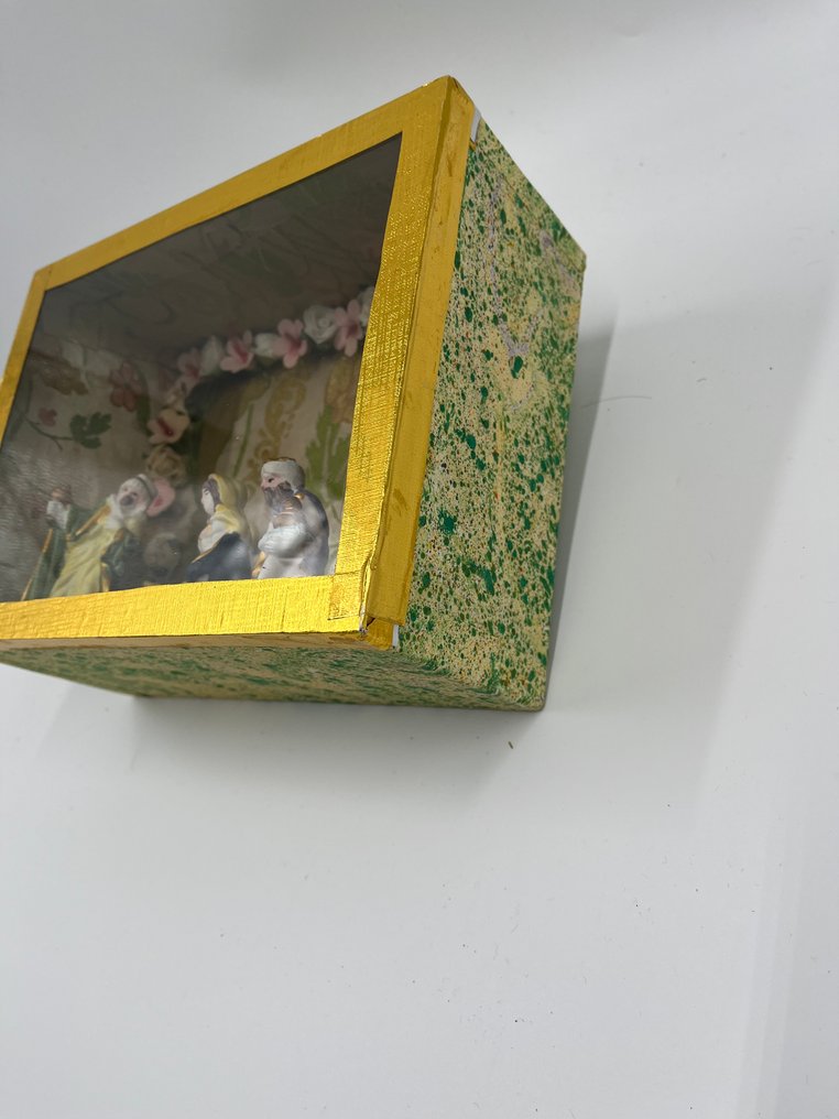 Σκηνή γέννησης - Μετάξι - Belen, ύφασμα, μετάξι. #3.2