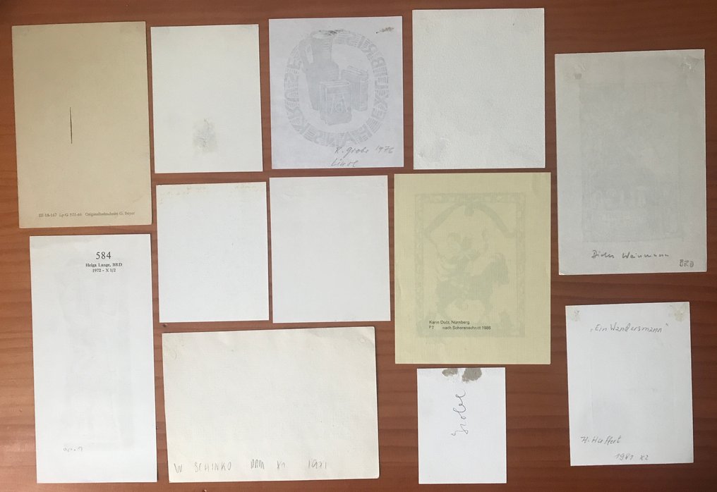 Lot with 113 ex-libris & engravings by German artists. Exlibris - Ex libris  #2.1