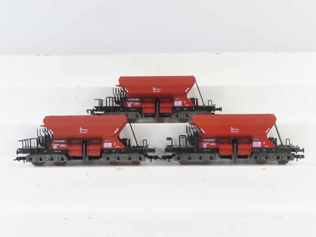 Fleischmann H0 - 5525 - Model train freight carriage (3) - 3x 4-axle self-unloaders - DB #1.0