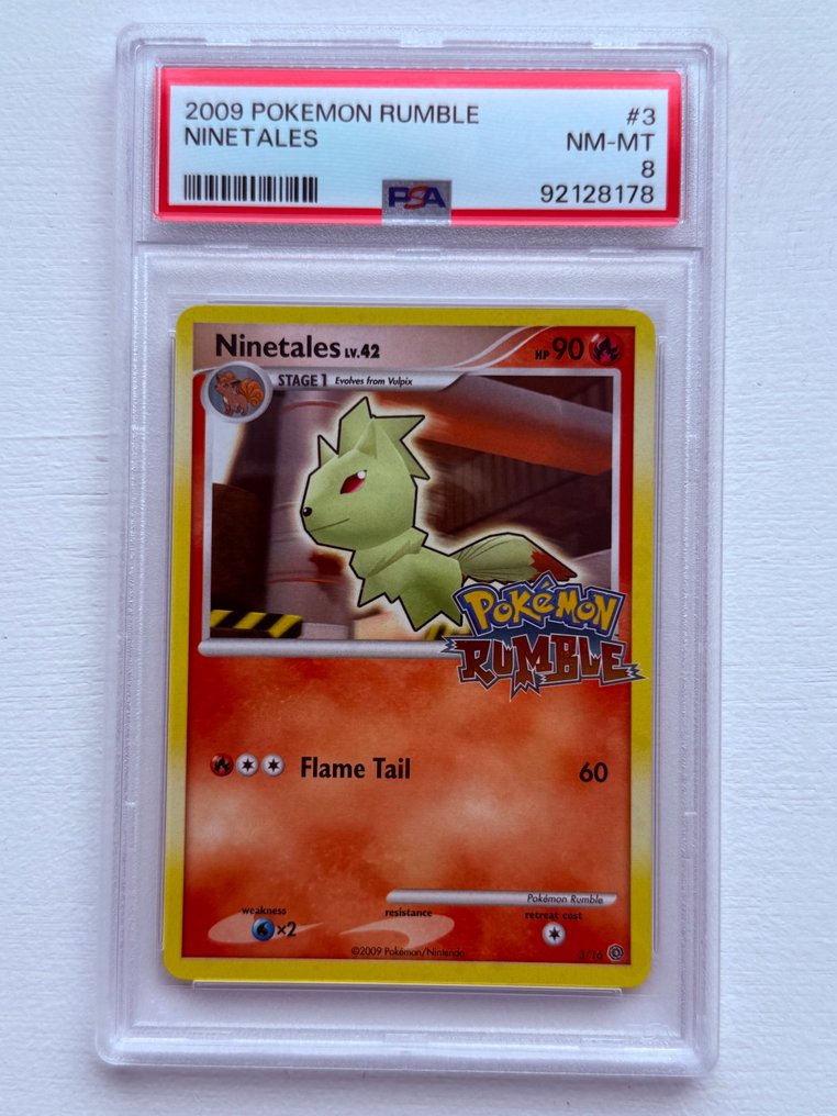 Pokémon - 1 Graded card - Ninetales #3 Cromo ou carta promocional - PSA 8 - Various sets #1.0