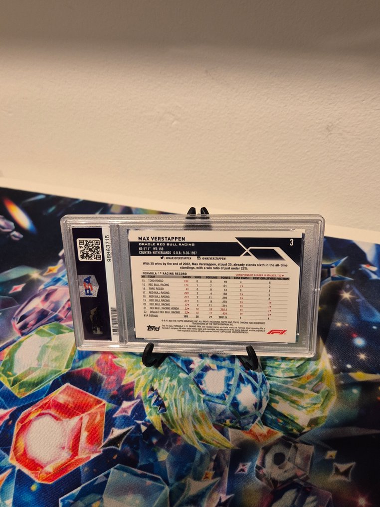 2023 Topps Chrome Max Verstappen 3 Serialised card, Parallel card, Limited edition, Gold /50 - PSA 9 - 1 Graded card #2.1