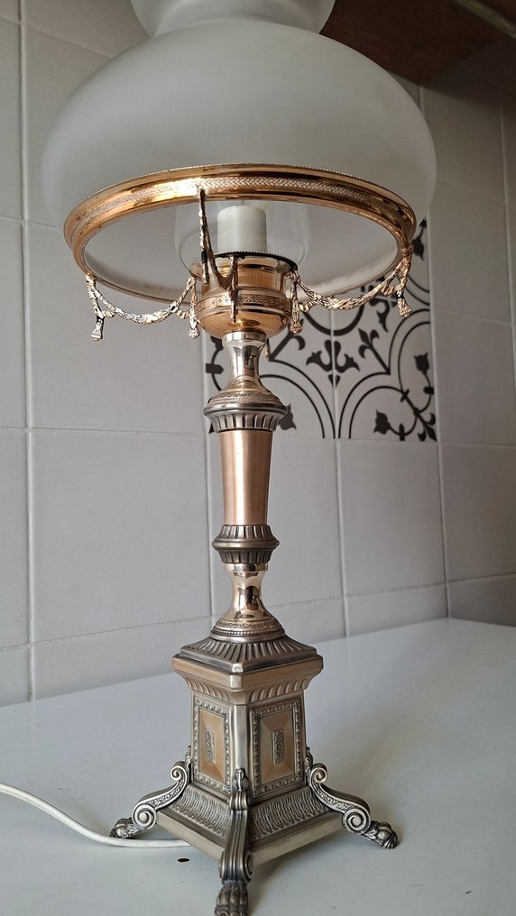 Lampada - Vetro, Placcato argento - Lampada classica argento #2.1