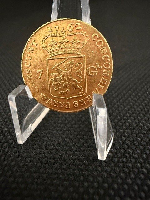 Netherlands, Gelderland 7 Gulden of 1/2 Gouden Rijder 1762 #3.2