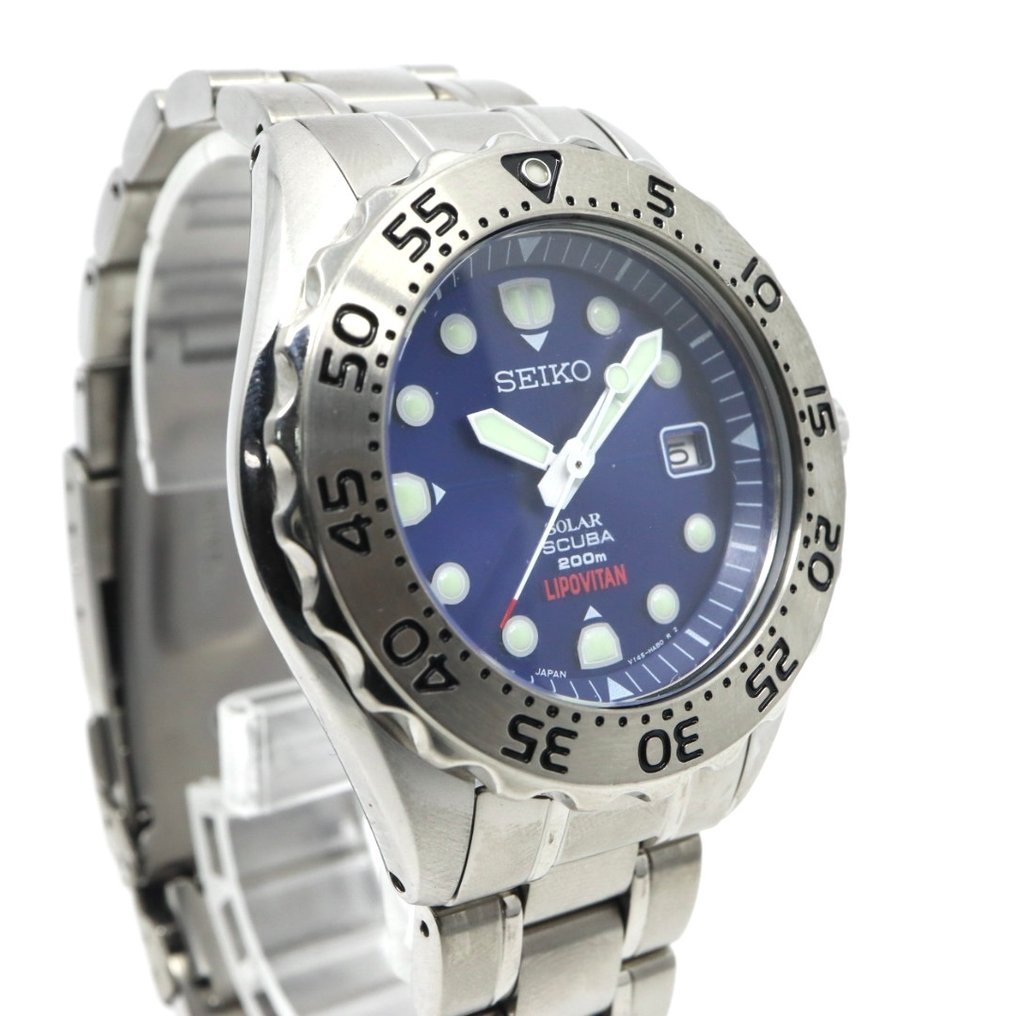 Seiko - Scuba Solar 200m Titanium "Lipovitan D" Limited Edition - Fără preț de rezervă - V145-0AH0 - Bărbați - 2000-2010 #4.3