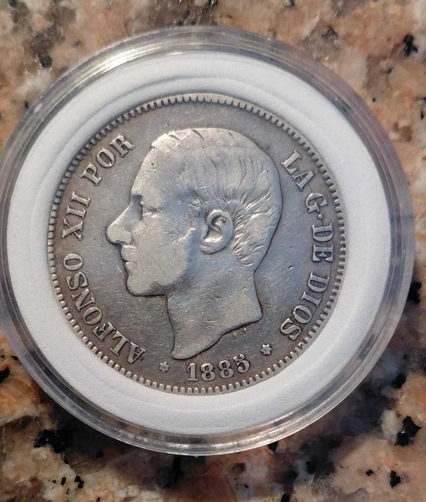 Spanyolország. Alfonso XII. 5 Pesetas MSM. 1885. *87  (Nincs minimálár) #1.0