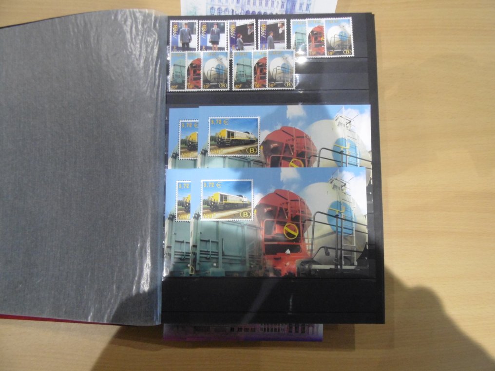 Belgien - Parti jernbanevignetter, de mest i flertal udenom 2 x Kuifje - sjældent tilbudt. #1.0