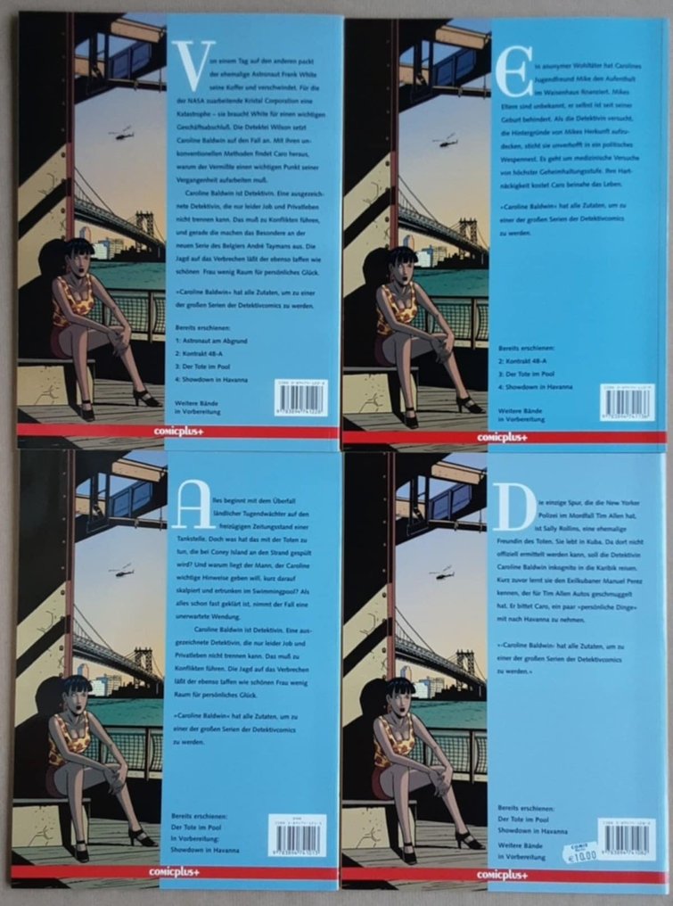 Caroline Baldwin Band 1 bis 16 (komplette Reihe) - "Astronaut am Abgrund", "Kontrakt 48-A", "Der Tote im Pool", "Showdown in Havanna", "Absurdia", - 1 Comic collection #3.2