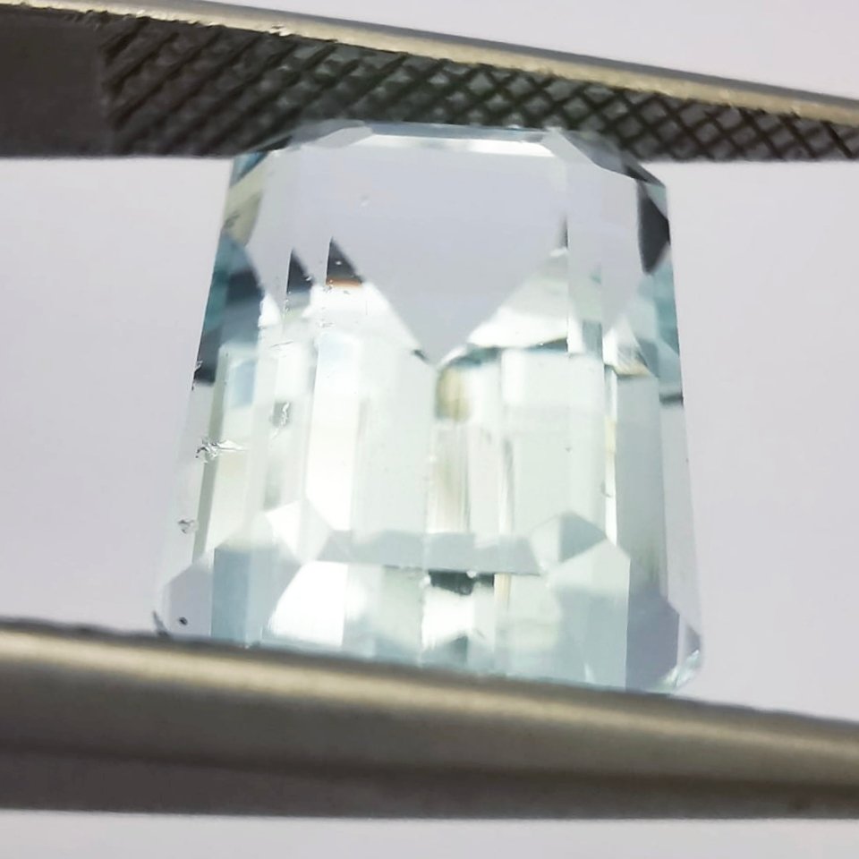 Utan reservationspris Akvamarin - 5.02 ct - Antwerp Laboratory for Gemstone Testing (ALGT) - Svagt blå akvamarin #2.1