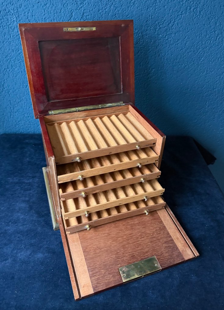Humidor - Hout, Messing - 50 sigaren #1.0