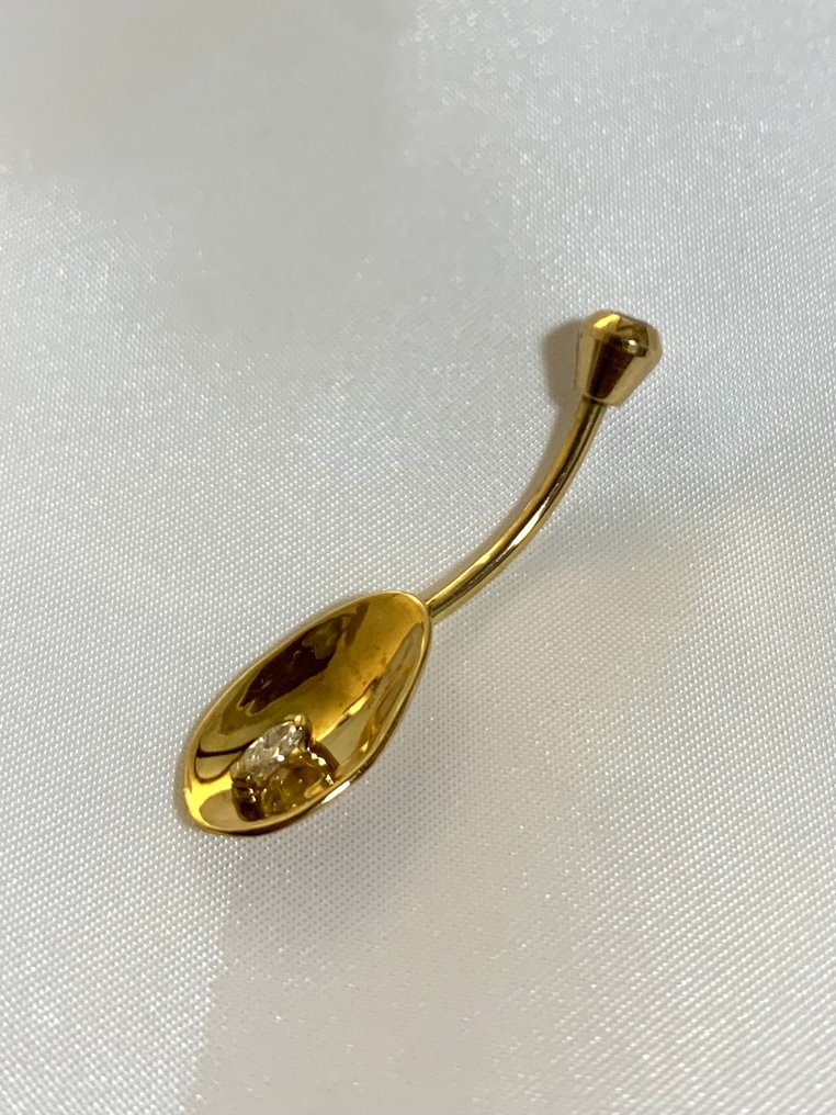 耳環 - 18 克拉 黃金 鉆石 (天然)  - 紅寶石 - 穿身饰 / 耳环 #1.0