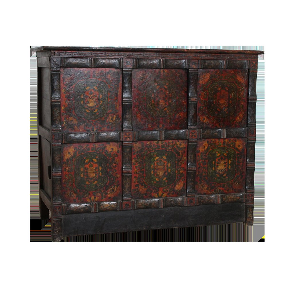 藏式祭坛柜 - 木 - 西藏 - 19世纪 #1.0