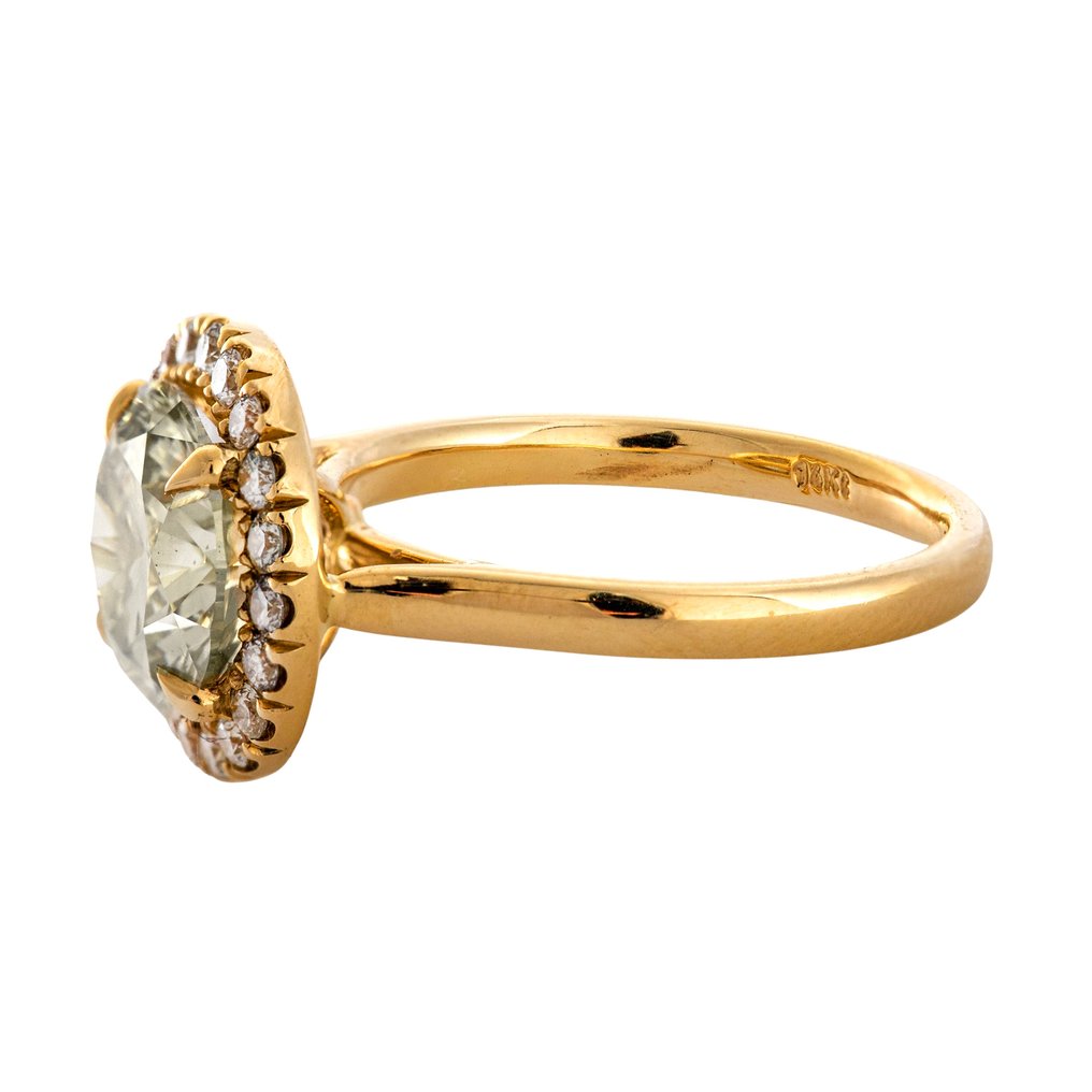 Ei pohjahintaa - Sormus - 14 kt. Keltakulta - 3.57ct. tw. Keltainen Timantti (Luonnonvärinen) - Timantti #4.3